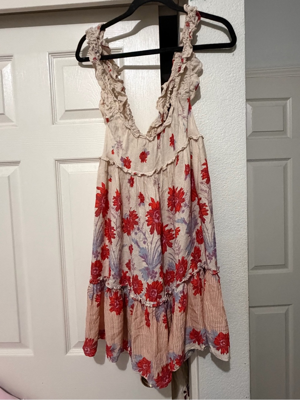 Free People Floral Cream Dress